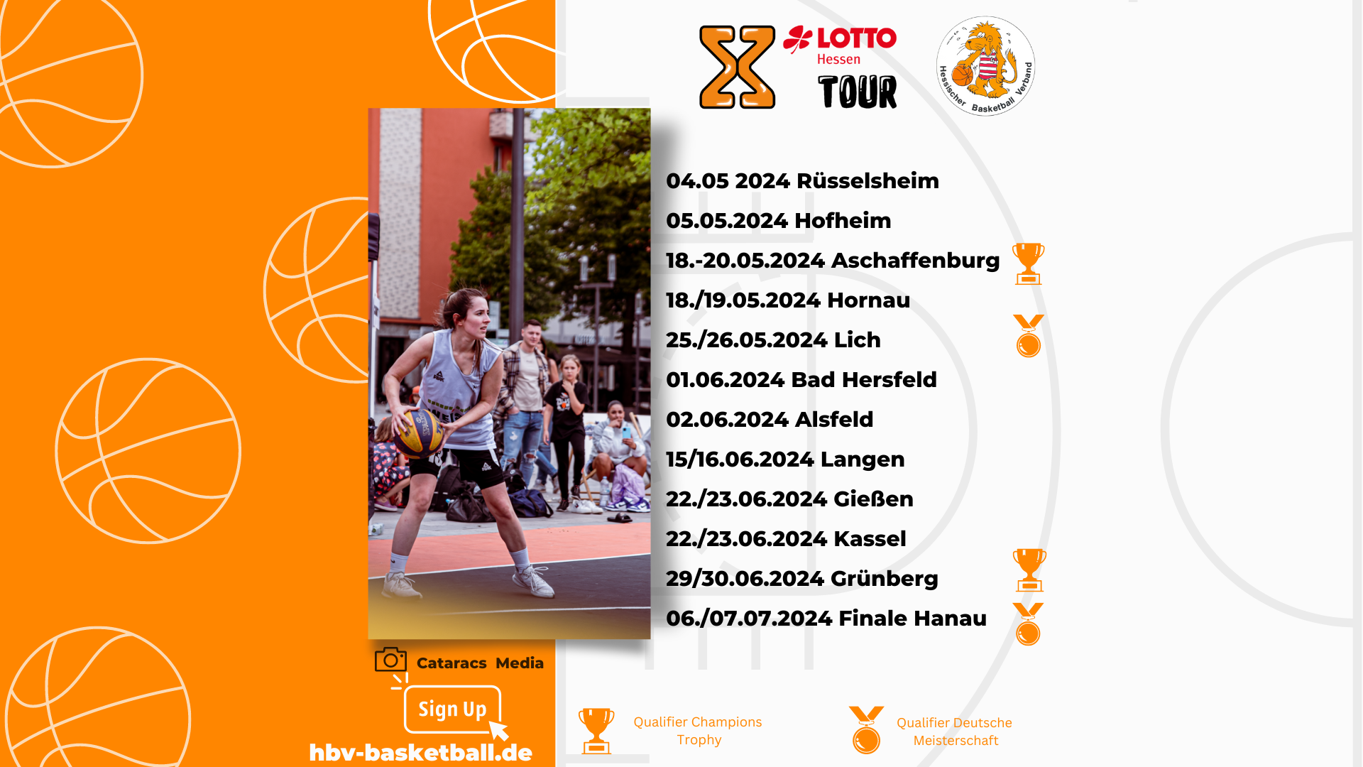 Anmeldestart aller Tour Stops der 3×3 LOTTO Hessen-Tour 2024